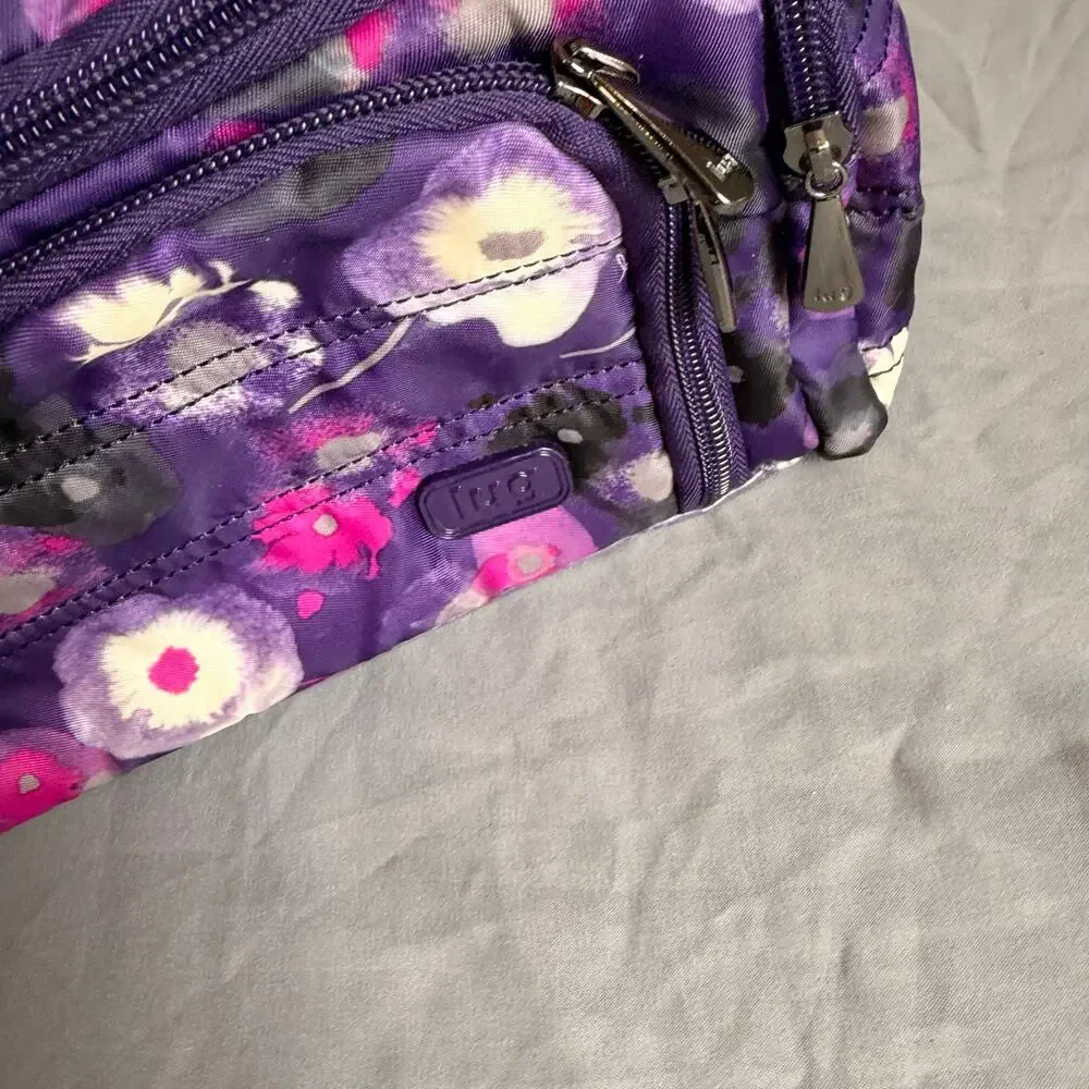 Lug Trolley Purple floral make up bag - Picture 3 of 12